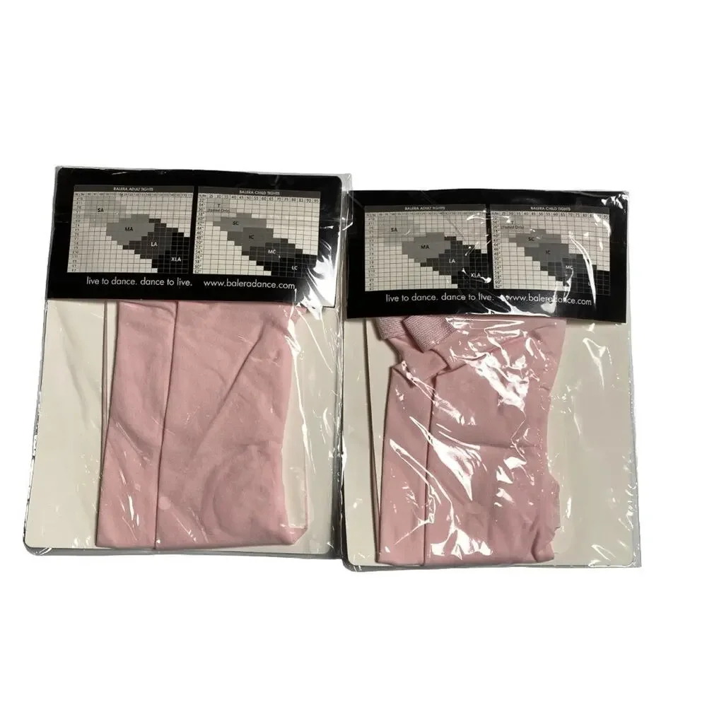 Balera Convertible Dance Tights Women Small Pink Microfiber New - Picture 2 of 3